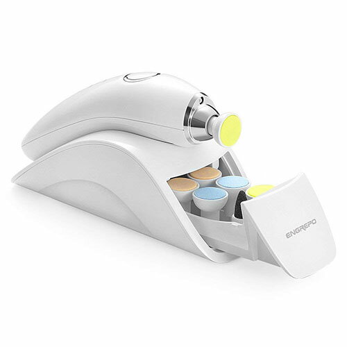 GROWRICH【日本代購】嬰兒專用 美甲工具 電動指甲剪 IPX6防水 LED 燈、充電 低噪音低振動