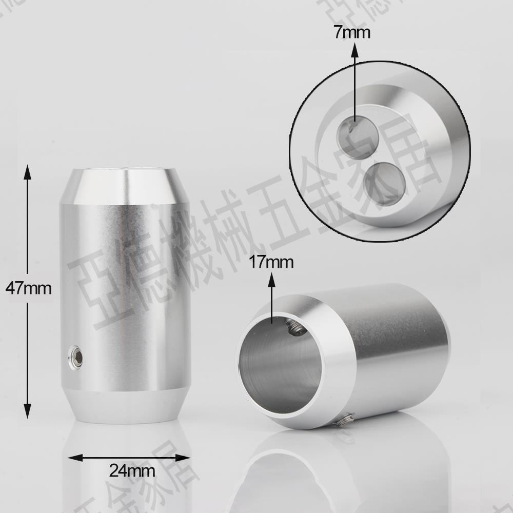 HIFI喇叭線音響分線器一分二套環鋁合金線材裝飾純鋁車制音響線套【亞德機械五金家居】
