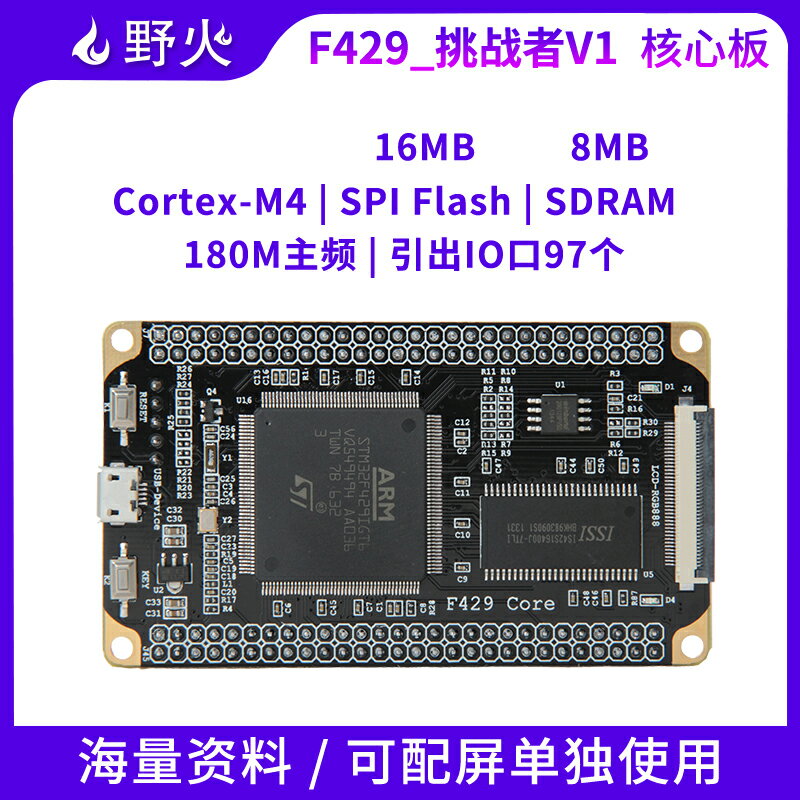 開發板 野火STM32開發板 Cortex-M4小型系統板 STM32F429IGT6核心板 180M