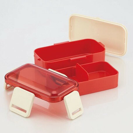 日本 🇯🇵 Skater 銀離子抗菌雙層便當盒 四點樂扣復古法式野餐盒  保鮮盒 容量600ml【領券滿800折50】12/31止 1