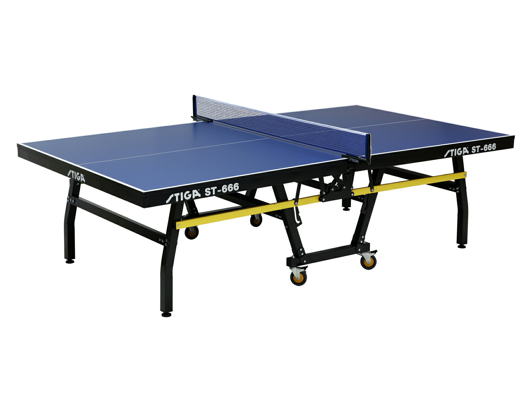 瑞典第一品牌 STIGA ST-666 桌球桌/ 桌球檯/乒乓球桌 25mm /ST666 鷗翼連體型 附網架、桌拍及桌球(部分縣市須加運費,運費為貨到付款）
