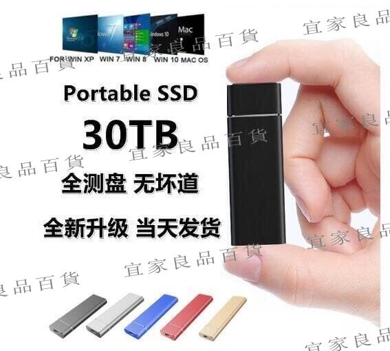【宜家良品百貨】爆款 24小時出貨SSD移動硬碟16TB 8TB 4TB 2TB 1T外貿跨境 高速移動固態硬碟