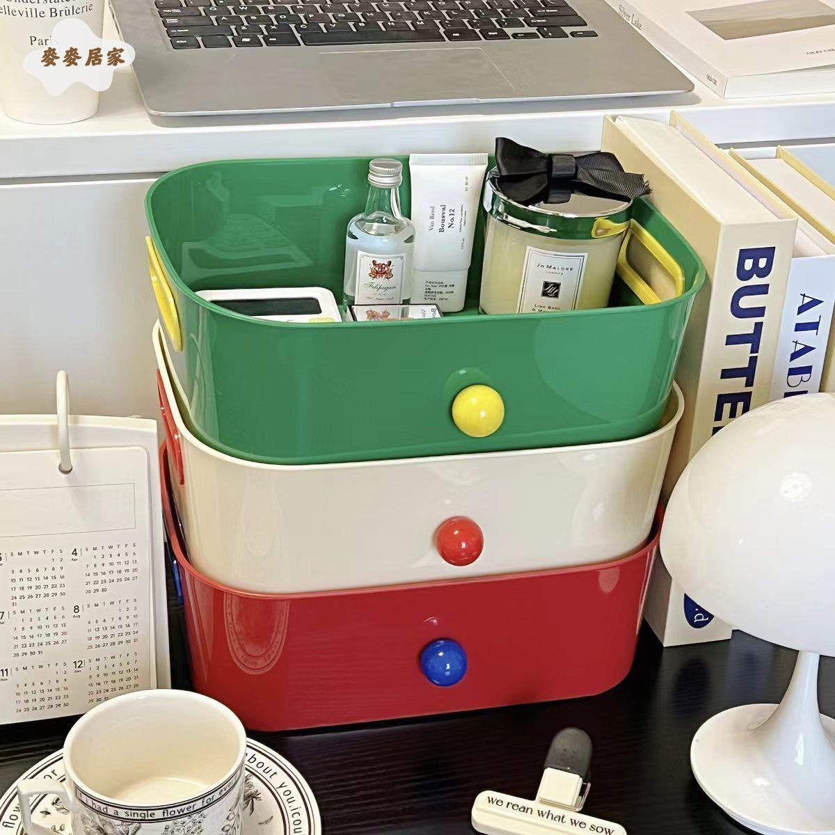 【麥麥居家】 收納桌面收納盒梳妝臺家用護膚品化妝品口紅整理桌上置物架小盒子 滿100免運 價格優惠[dz0319]