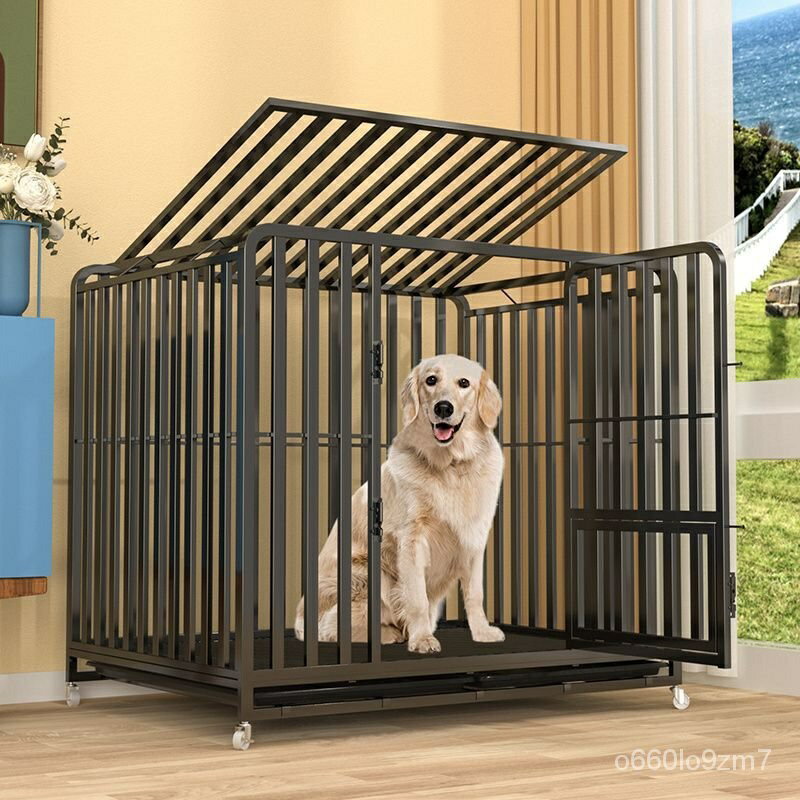 免運 可開發票 全管狗籠子大型犬中型犬狗籠金毛薩摩耶邊牧拉佈拉多室內狗籠大型寵物籠子 VJQY