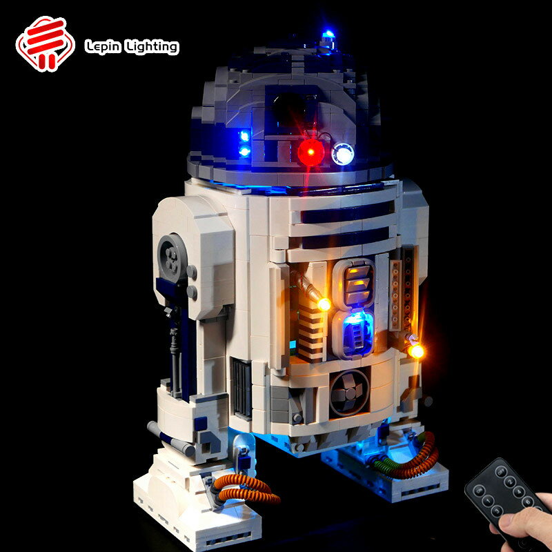 【喜挖】積木燈飾相容樂高75308星球大戰機器人R2-D2積木遙控燈光配件