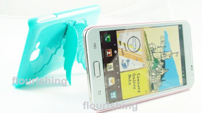 Samsung Galaxy Note N7000 I9220 翅膀支架保護殼/立架保護殼/外殼/硬殼/背蓋/保護套
