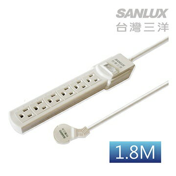 SANLUX SYPW-361A 6座1切電源延長線 1.8M-富廉網
