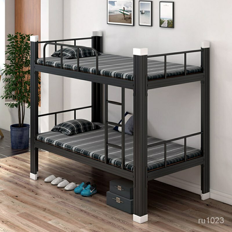 【上下床 】上下鋪鐵架床宿舍高低床員工雙層床成人公寓架子床工地鐵藝床 ZA5F