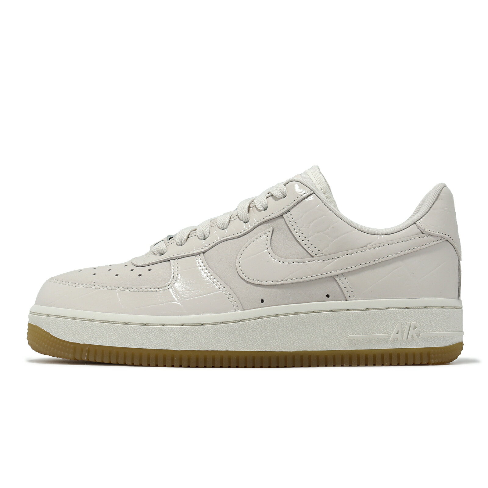 Nike 休閒鞋 Wmns Air Force 1 07 LX 女鞋 AF1 膠底 米白 金 DZ2708-001