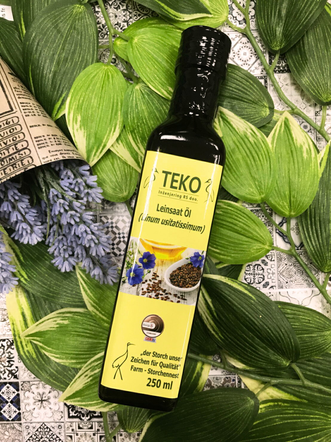 鸛巢TEKO - 奧地利亞麻籽油 250ml 亞麻油 亞麻籽油 食用油 Omega-3 《小瓢蟲生機坊》