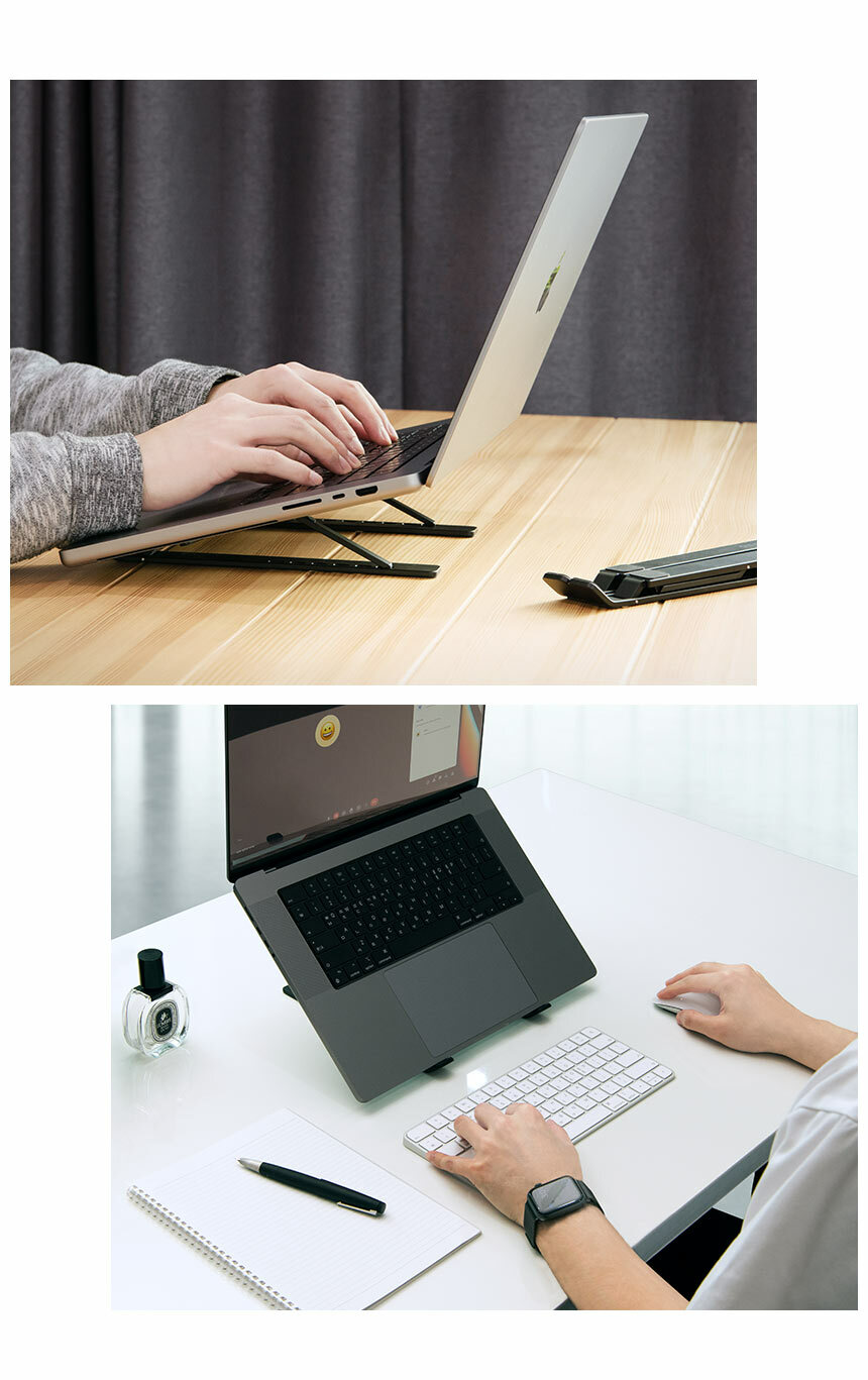 Spigen SGP LD201 隨身 鋁合金 散熱 apple 筆電 支架 附絨布收納袋 4