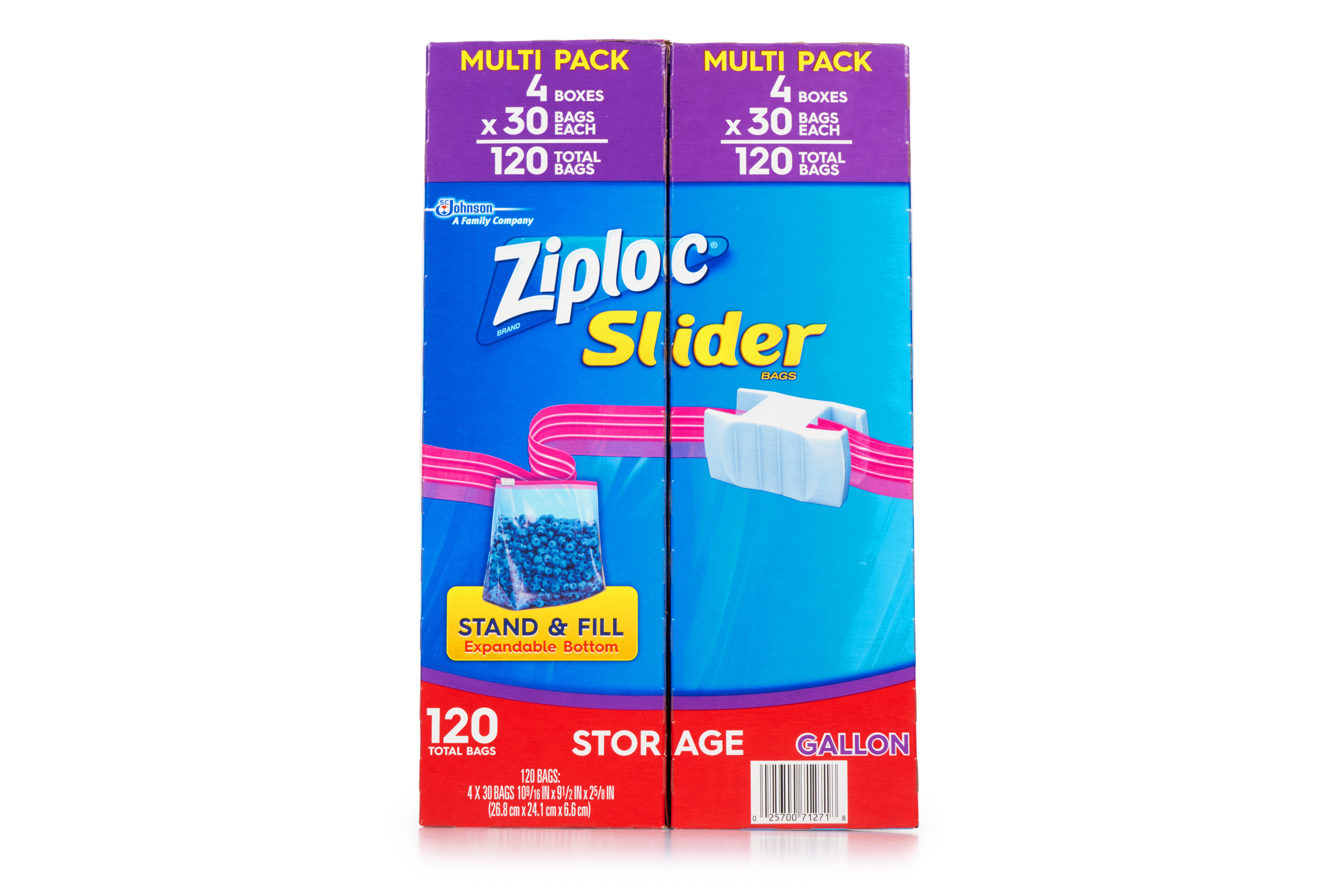 UPC 025700712718 product image for Ziploc Slider Storage Bags - 120 Count - Gallon | upcitemdb.com