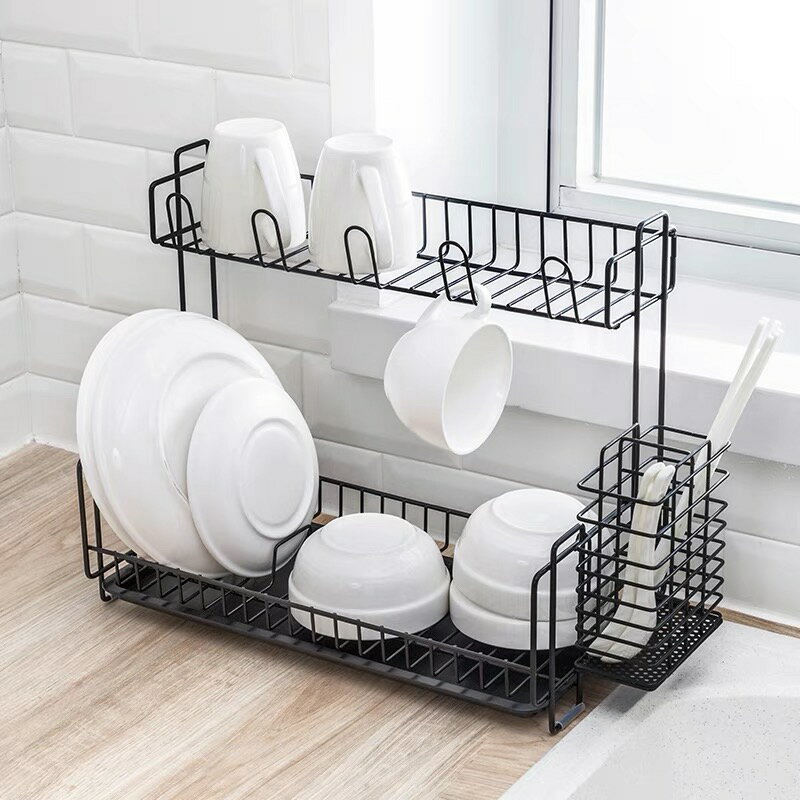 創意廚房瀝水架碗碟筷架水槽多層置物架整理收納架晾碗滴水架