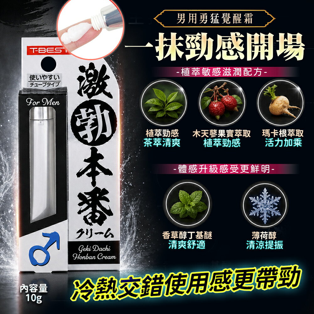 滿額9折★T-BEST 激濡本番 超濕潤滑霜 突破性潤滑霜-10g 男性活力保養 延時 舒適的使用感受 5
