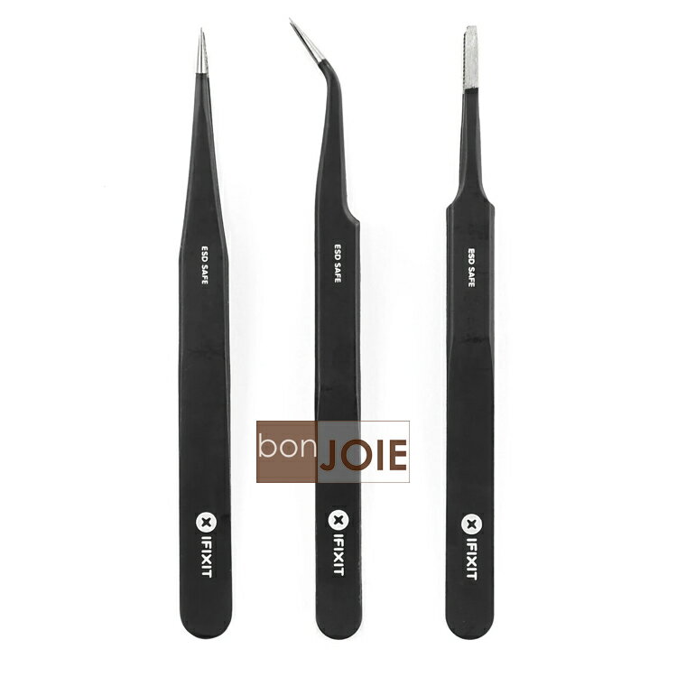 美國進口 iFixit Precision Tweezers Set 精密鑷子三件組 含收納包 (全新包裝) 維修工具 組合包 收納袋