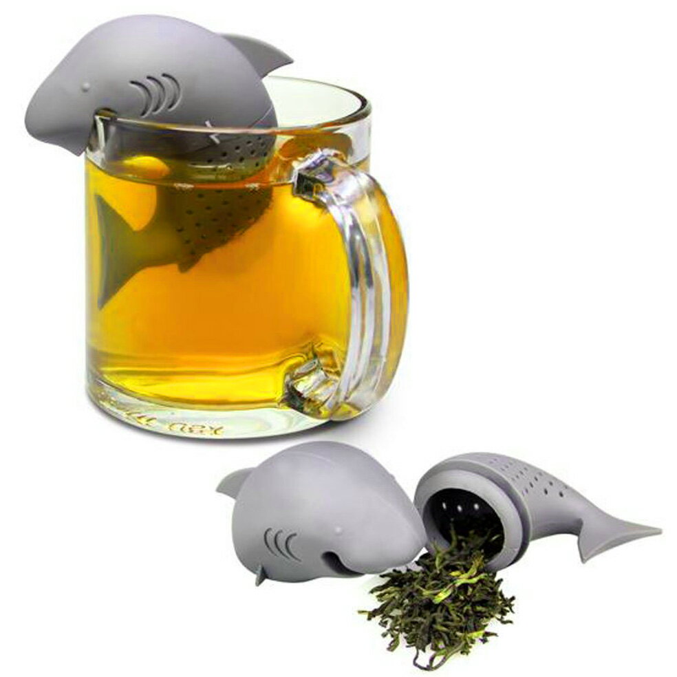創意矽膠鯊魚茶包大白鯊泡茶器耐熱茶漏茶隔個性懶人用品茶包袋