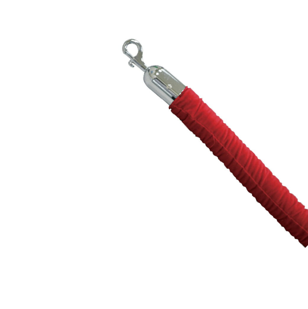 電鍍勾頭圍欄絨繩 :TD-150S: 紅龍柱 欄柱繩 絨繩 紅龍繩