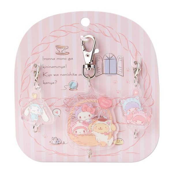 大賀屋 日貨 HELLO KITTY 貓咪 吊飾 掛飾 鑰匙圈 日本雜貨 日式雜貨 禮品 飾品 正版 J00016032