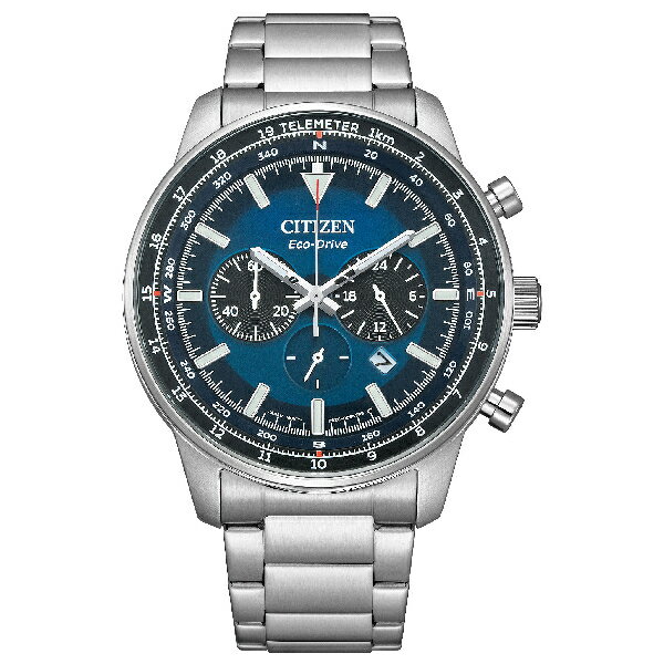 CITIZEN 星辰 Chronograph CA4500-91L 光動能三眼計時時尚錶 藍 44mm｜樂天全館特惠中★指定刷卡回饋10%