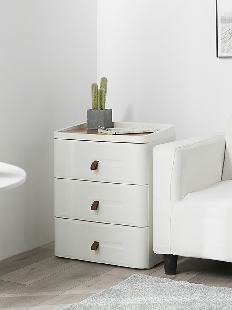 Minimalist bedside table shelf, modern storage cabinet, simple bedroom bedside storage box, mini small storage cabinet.
