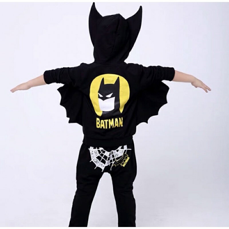 台灣現貨 高雄門市蝙蝠俠 兒童萬聖節服裝 耶誕節衣服兒童 男童蝙蝠俠衣服 蜘蛛人服裝 小孩表表演Cossack套裝 2
