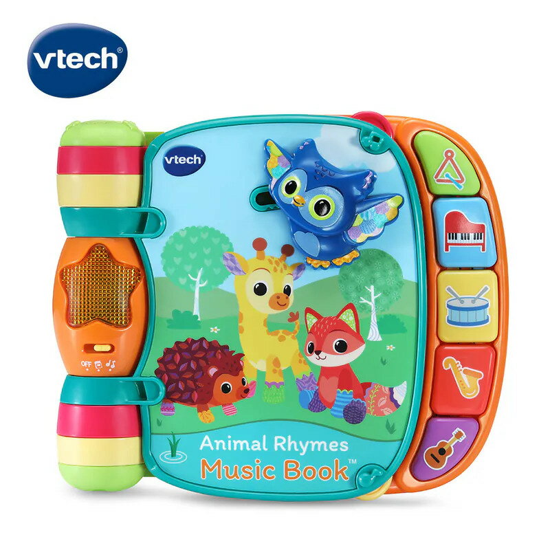 《英國 Vtech》 嬰幼兒系列 音樂啟蒙學習翻翻書-貓頭鷹(藍) 東喬精品百貨