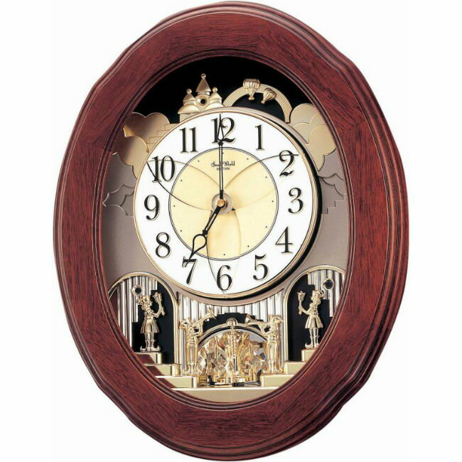 RHYTHM 麗聲鐘 (4MH780) 夢幻童話時尚造型掛鐘/52.4cm 黃+白｜樂天全館特惠中★指定刷卡回饋10%