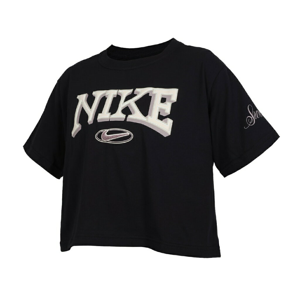 NIKE 女短版T恤(休閒 慢跑 運動 上衣「FZ2856-010」≡排汗專家≡