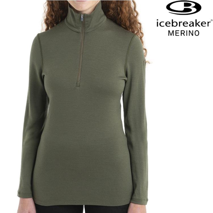 Icebreaker Tech BF260 女款 半開襟長袖上衣/美麗諾羊毛排汗衣 104390 069 橄欖綠
