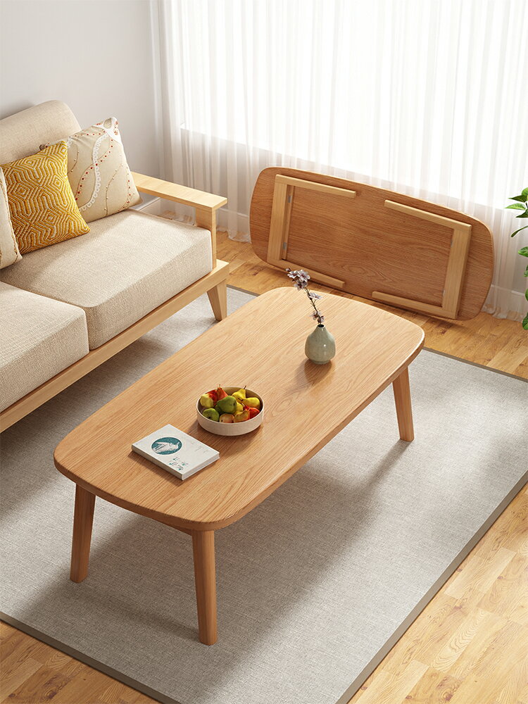 小戶型可折疊茶幾客廳家用實木小桌子簡易茶桌簡約現代臥室小矮桌 夢露日記