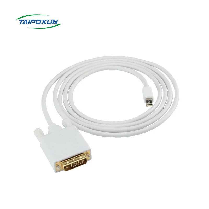 廠家批發 迷你dp轉dvi 1.8m高畫質轉接線 minidp to dvi24+1線1.8米{鑫弘-3C數碼}可開發票