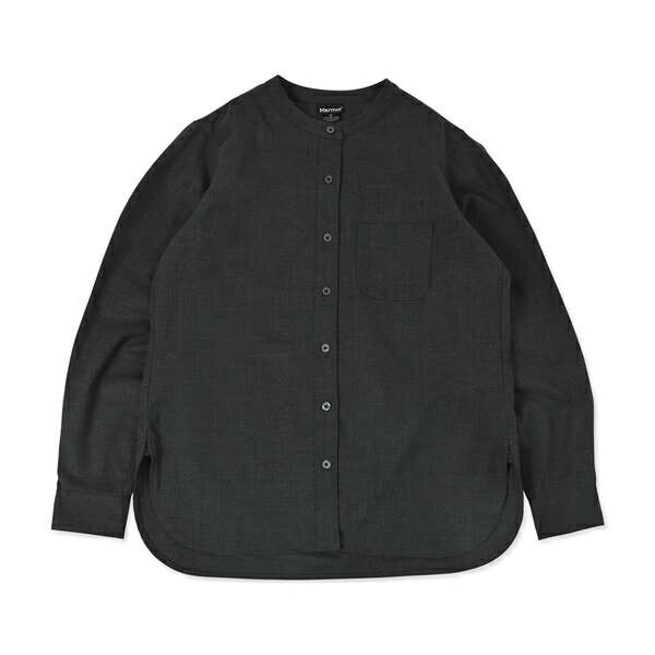 ├登山樂┤美國Marmot 女款立領美麗諾羊毛長袖襯衫 # TSAWS056-J037 麻花炭灰