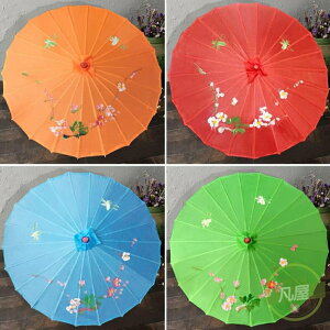 古風雨傘 走秀舞蹈綢布傘中國風古典油紙傘跳舞道具節日活動布置吊頂裝飾傘-快速出貨