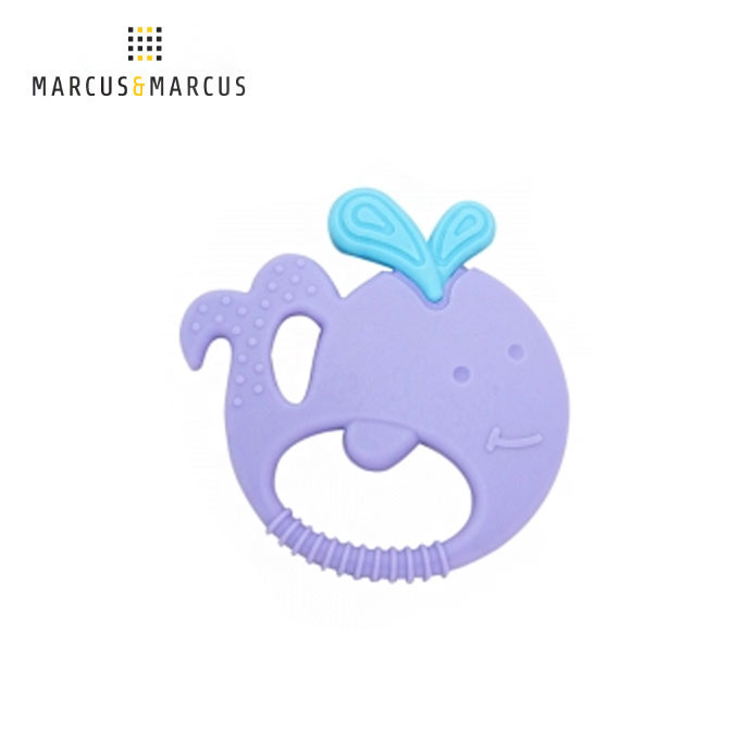 【加拿大 Marcus & Marcus】動物樂園感官啟發固齒玩具 - 鯨魚 (紫)