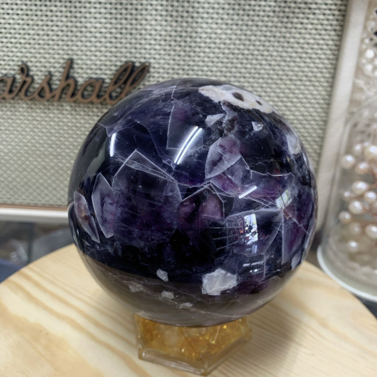 Sweet Heart 田芯精品❤️天然 大能量 虎牙紫水晶球🔮直徑9.5cm 正財 開智慧 貴人必備 NO.295 7