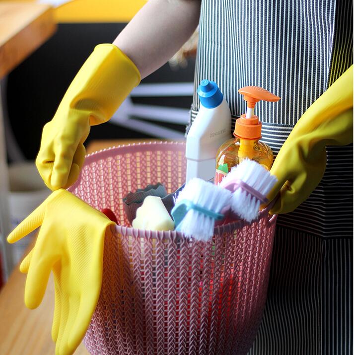 加厚橡膠手套勞保耐磨工作乳膠皮洗碗家務廚房用干活防水女洗衣服 全館免運
