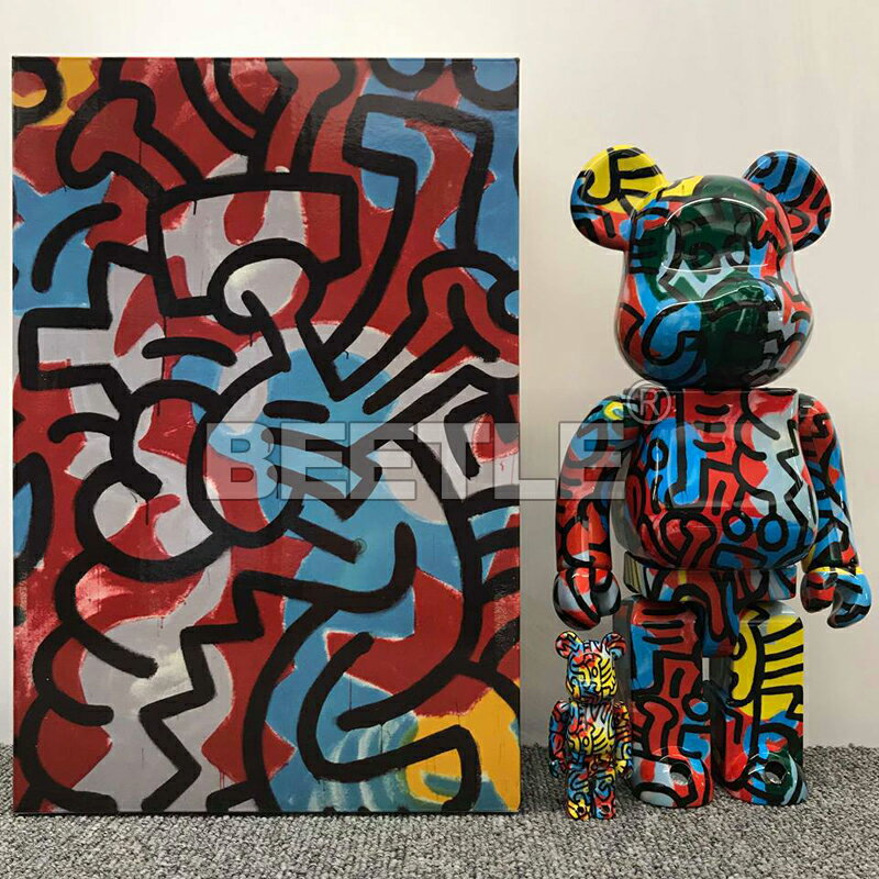 BEETLE BE@RBRICK KEITH HARING 藝術 凱斯哈林 塗鴉 庫柏力克熊 400% 100% 三代