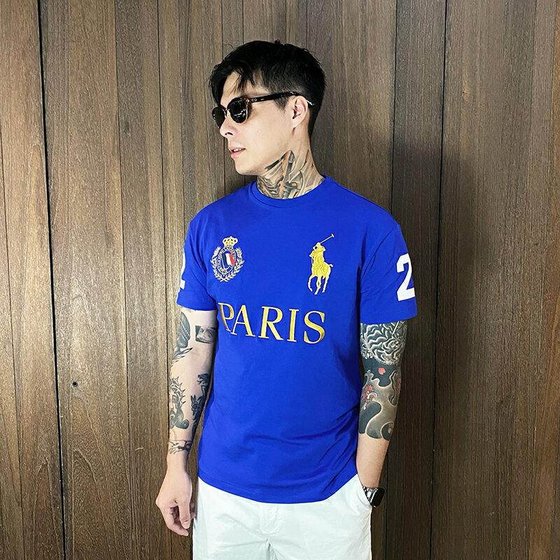 美國百分百【全新真品】Ralph Lauren 短袖 棉質 T恤 男款 RL 大馬 POLO 國家隊 多色 DB02