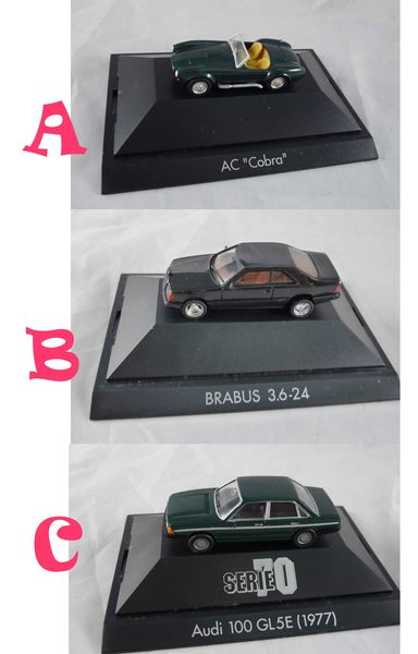 【震撼精品百貨】西德Herpa1/87模型車 AC"COBRA/BRABUS3.6-2:4"/Audi100GL5E(1972)【共3款】 震撼日式精品百貨