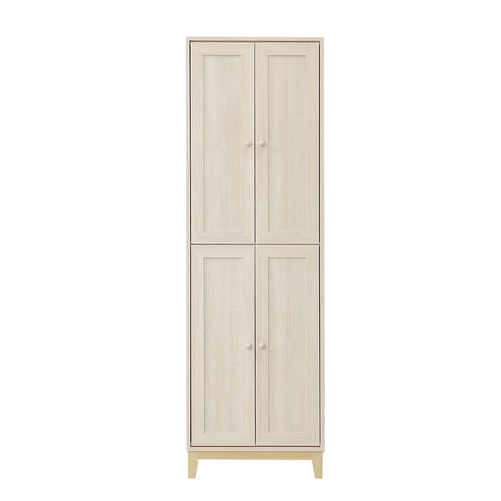 【直人木業】COCO田園奶油風四門鞋櫃60公分 1