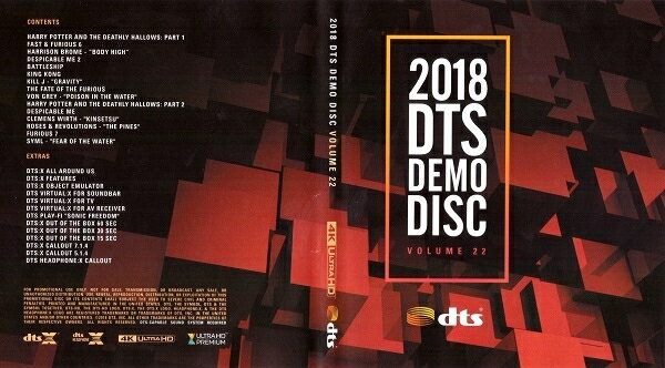 【停看聽音響唱片】【BD】2018 DTS Demo Disc Vol.22『4K』