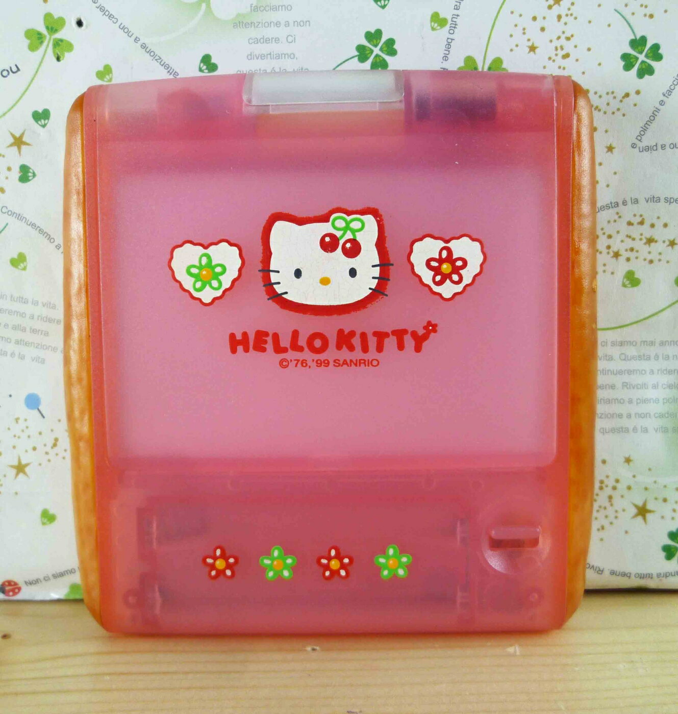 【震撼精品百貨】Hello Kitty 凱蒂貓-摺疊鏡-粉櫻桃 震撼日式精品百貨