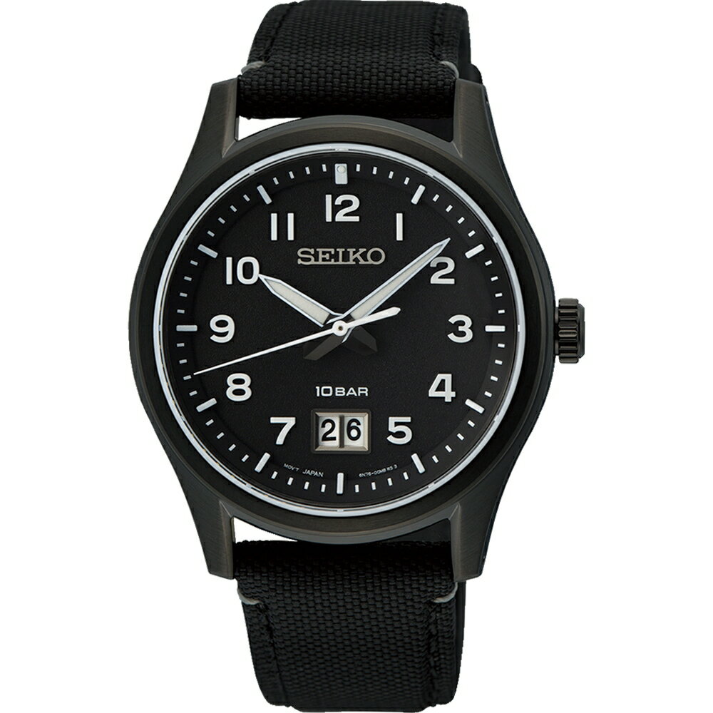 送禮首選★SEIKO精工 CS系列 簡約經典大日期窗腕錶 禮物 6N76-00K0U/SUR571P1    SK005 附提袋【全館滿額折價★APP下單點數4倍送】線上購買享_實體門市同步服務