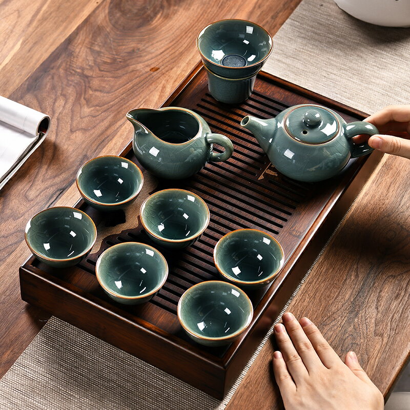 功夫茶具套裝家用壹體茶盤2022新款辦公室泡茶用品小型茶臺整套