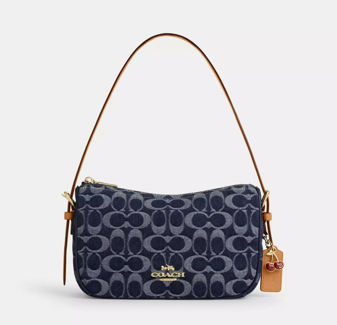 精選★COACH ANDREA經典丹寧凡布Logo斜背包CY701(預購)【夏日美包★菲尼斯 國際精品↘3折起】