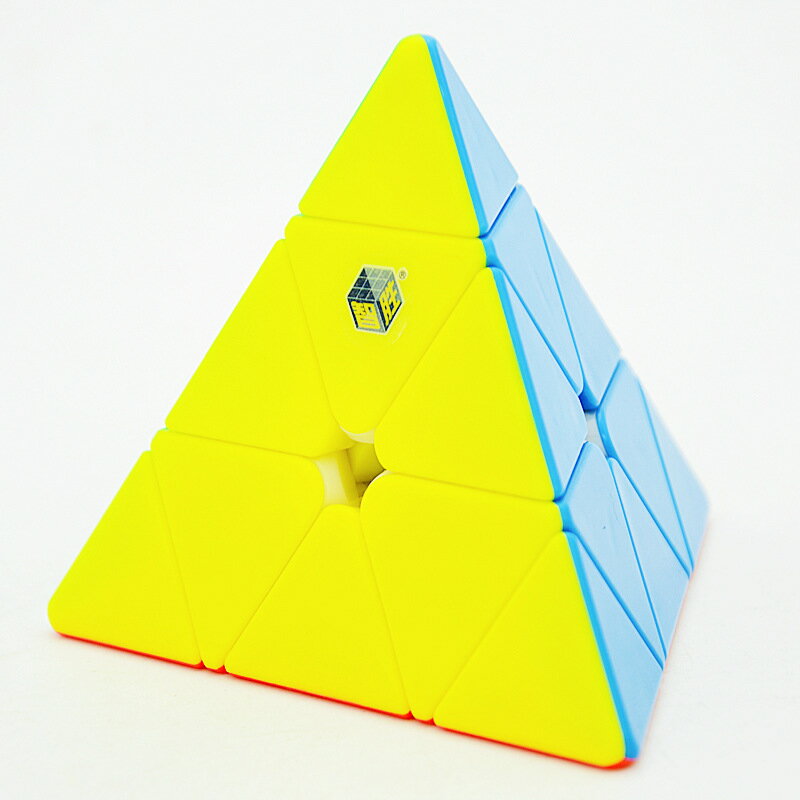 zcube實色三角形金字塔異型智力比賽魔方專業競速四面體鋼珠定位