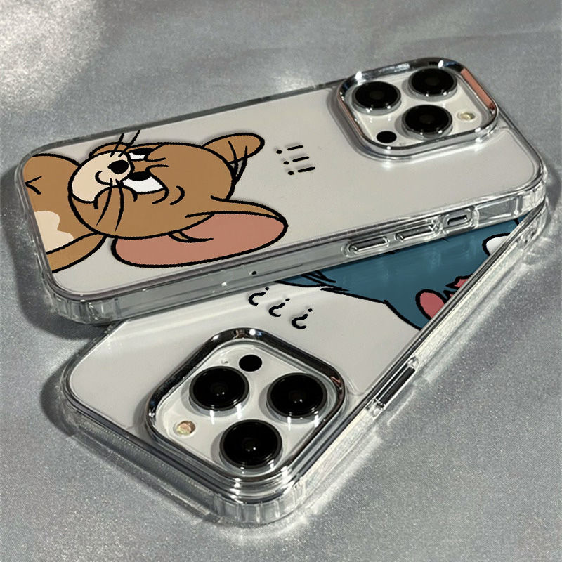 貓和老鼠適用三星s24ultra手機殼新款a72卡通a55/a51透明a35/a33小眾創意a24/a25高級感a21s情侶a10全包a04