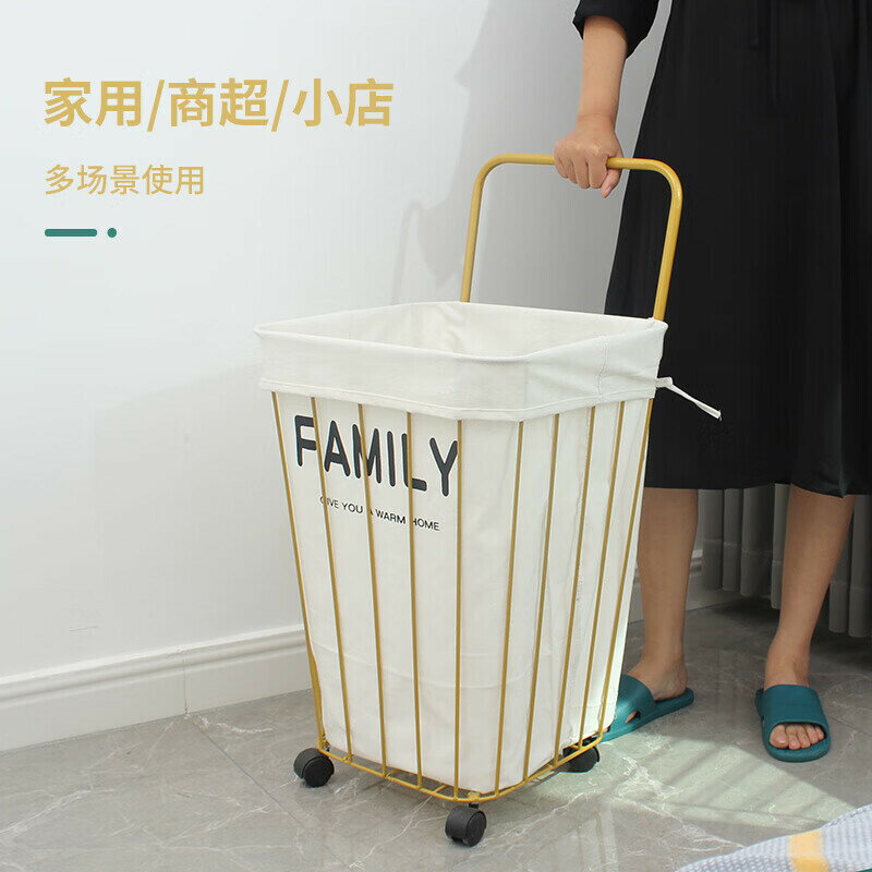 快速出貨 公司貨 金屬收納推車便攜滑輪家用小拉車萬向輪買菜車通用寶寶零食購物車