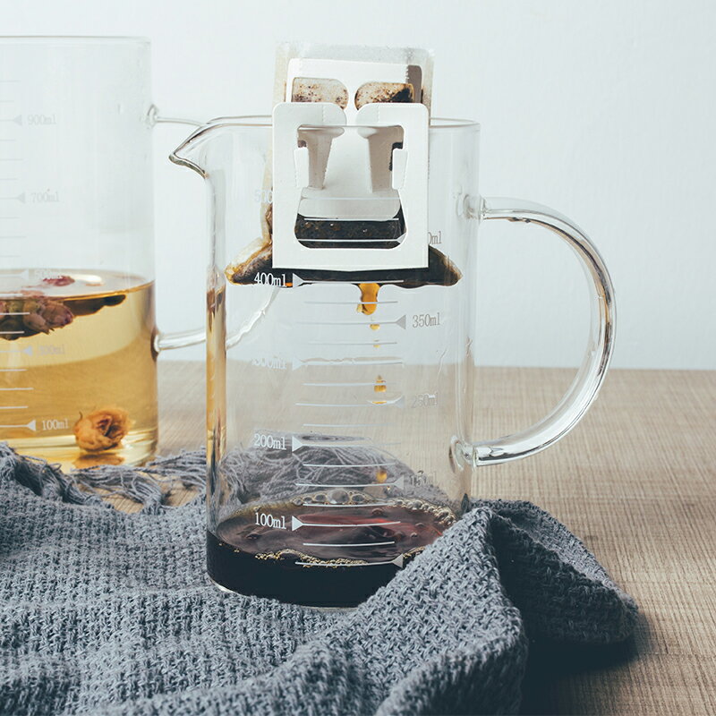 家用耐熱玻璃烘焙量杯帶刻度可加熱創意牛奶咖啡分享杯花茶涼水壺