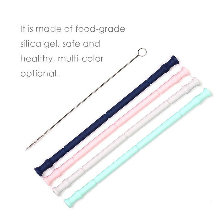 [現貨][附盒子刷具]摺疊吸管 環保吸管矽膠 矽膠細吸管 矽膠吸管 摺疊吸管 折疊吸管 環保吸管 超方便矽膠摺疊吸管 8